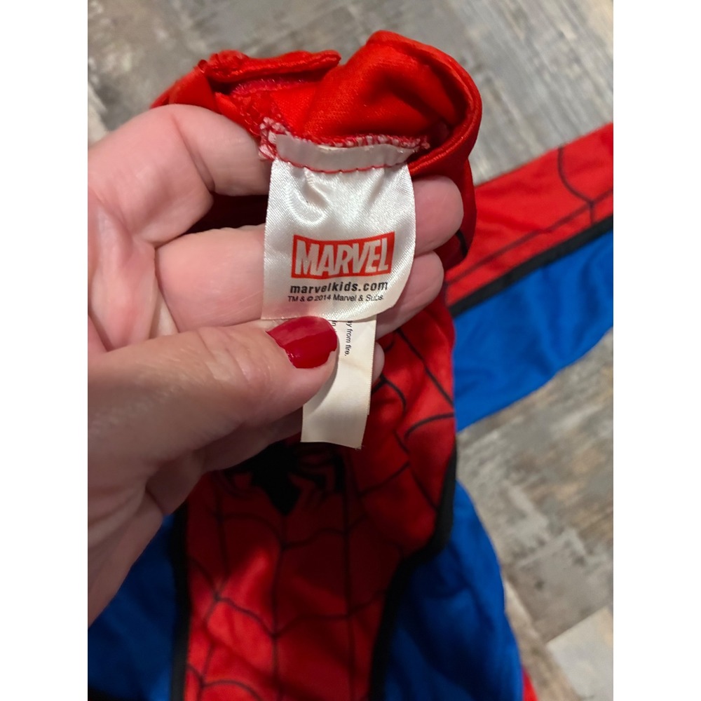 Marvel Spider-Man Costume Dress Kids Large 12-14 Red Blue Superhero Halloween - Picture 3 of 5